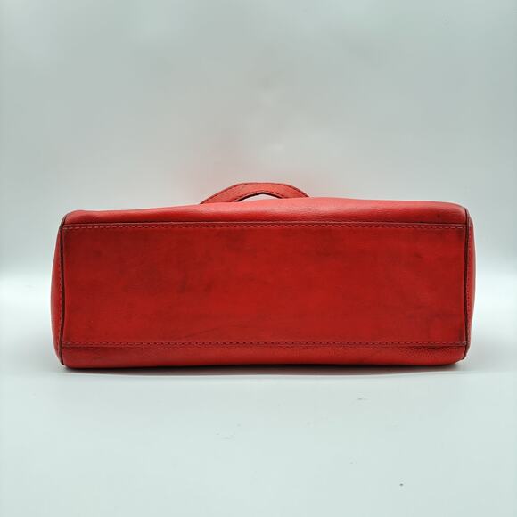 Marc by Marc Jacobs Satchel Handbag Womens Red Medium Leather Purse - Picture 9 of 12